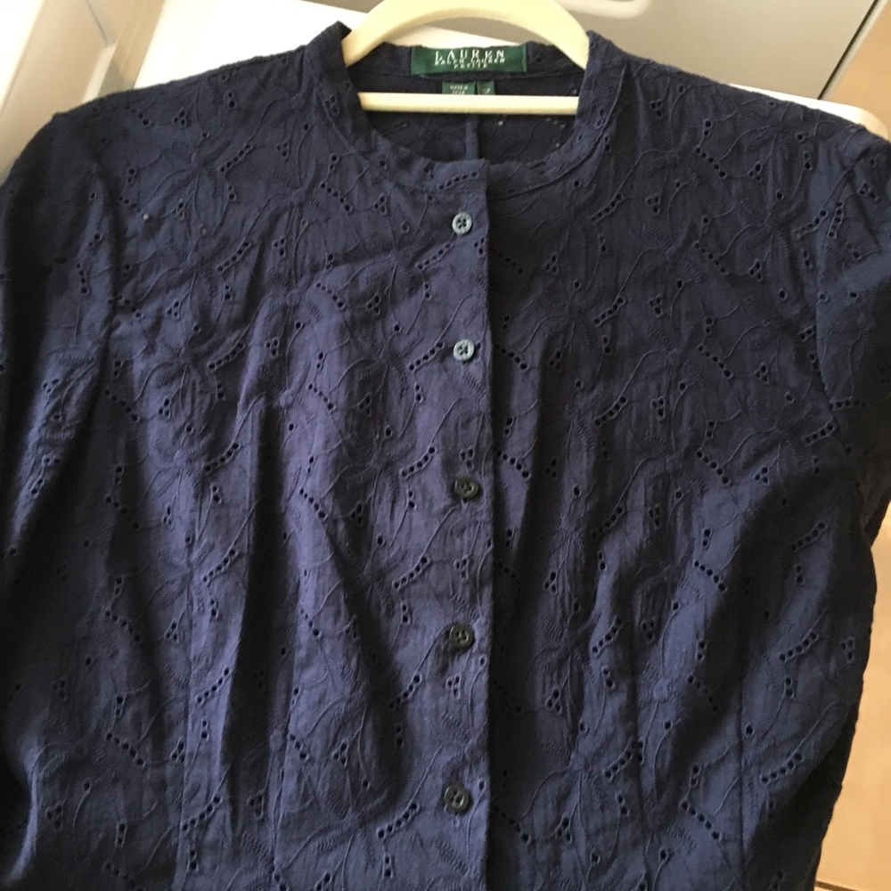 Ralph Lauren navy top - Picture 3 of 3